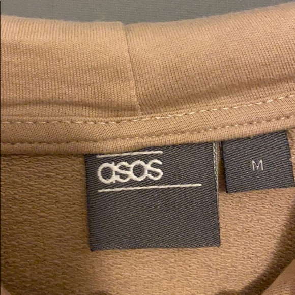 ASOS Tan Medium Hoodie, Zippers on side - Picture 4 of 4